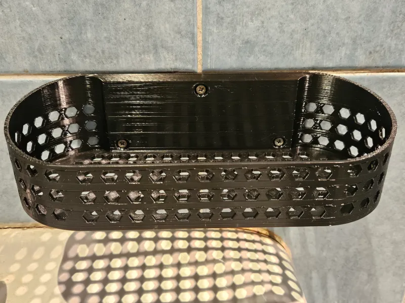 Étagère murale salle de bain — ajourée — fixation vis — PETG
