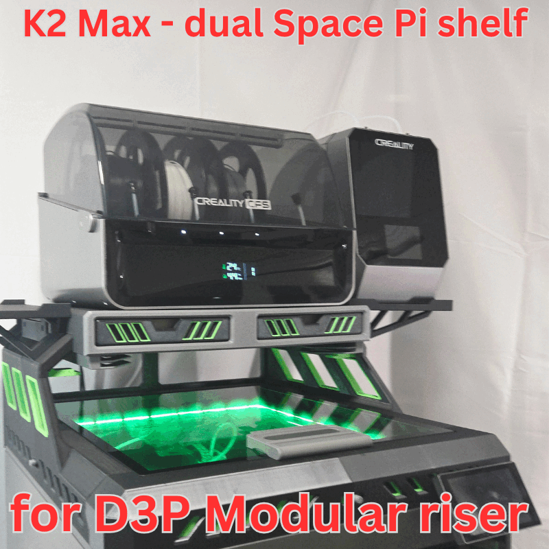 K2 Pi Rack Archivos de impresora 3D | Archivo 3MF | Dual Space Pi extension shelf ...
