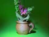 Mug with artificial flowers-0