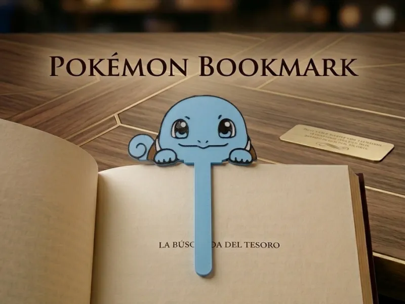 Squirtle Pok&eacute;mon Lesezeichen | 3D-druckbares Lesezeichen