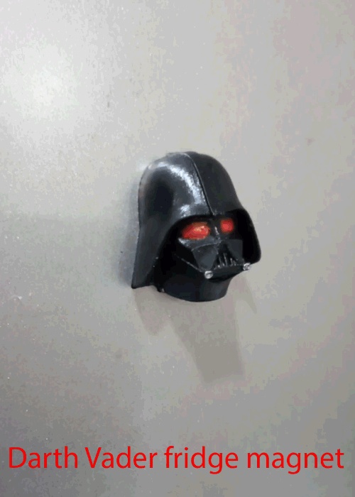 Darth Vader fridge magnet (print in place No Supports)