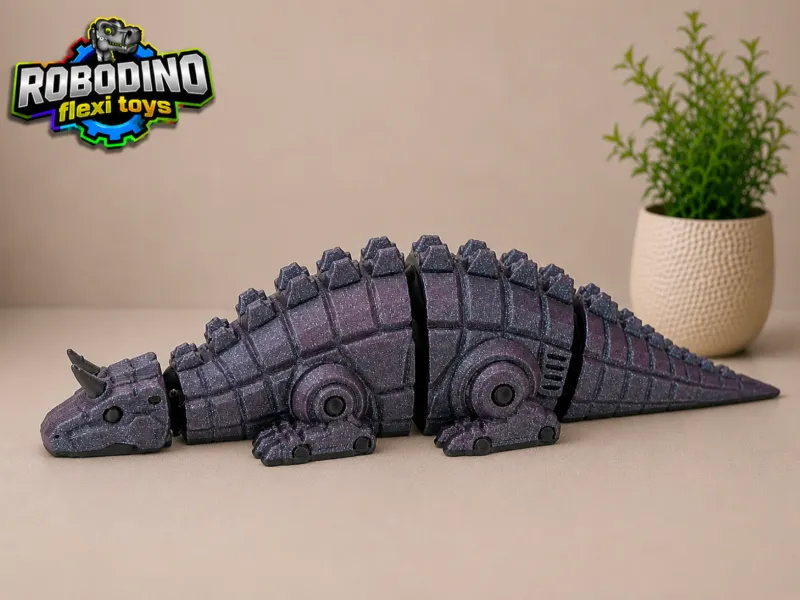 Articulated flexi toy - Robot dinosaur set - Carnotaurus