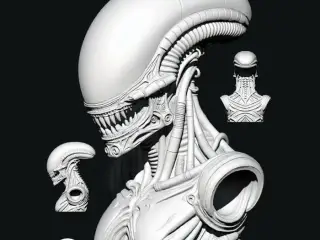 Busto versión Alien Xenomorfo