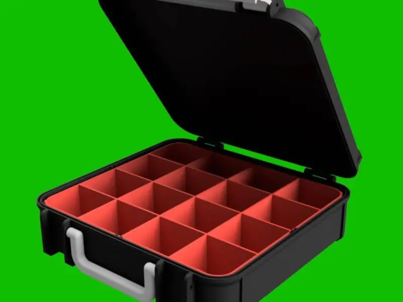Toolbox SMART mit 12 verschiedenen Sortiments-Einsätzen
