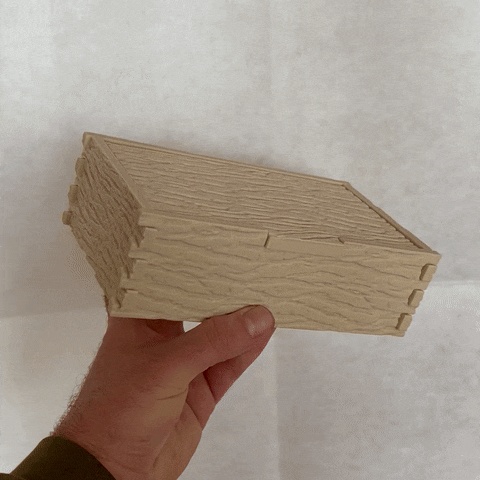 Holzkiste mit Deckel - Mittel Niedrig Groß Schwalbenschwanzverbindung