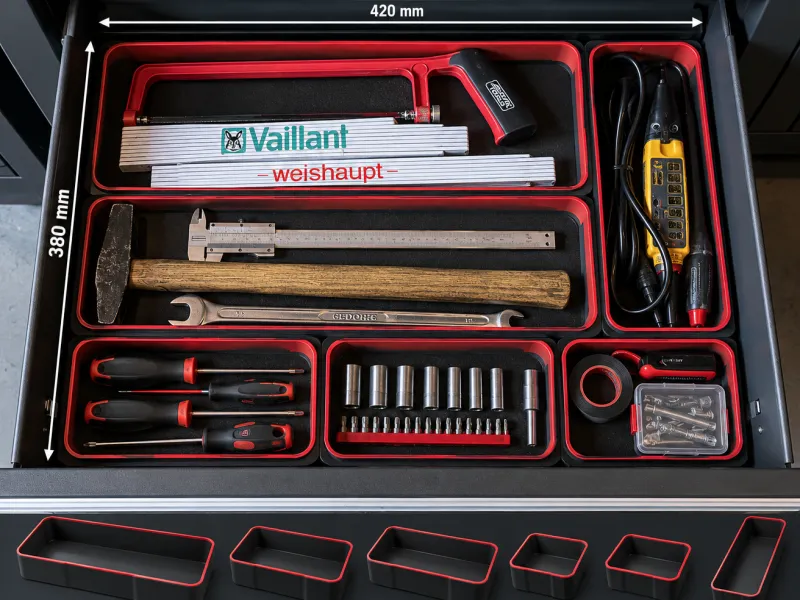 Ensemble de bacs à outils – Organisateur pour tiroirs de 420 × 380 mm