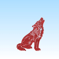 howling wolf wallart-0