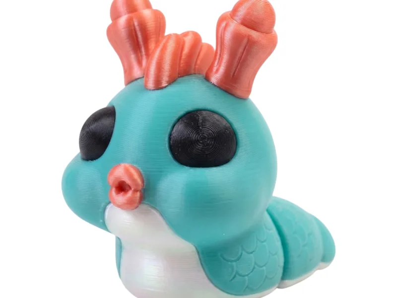 FlexiSlugs Mermaid - Flexi Articulated Chibi Slug STL