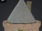 Runder turm mit spitzdach-0