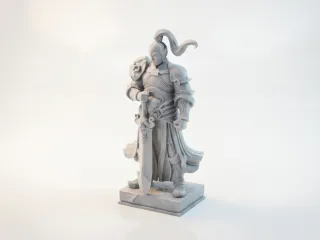 Shen Divine Warrior Statue LOL Champions 3D Printable