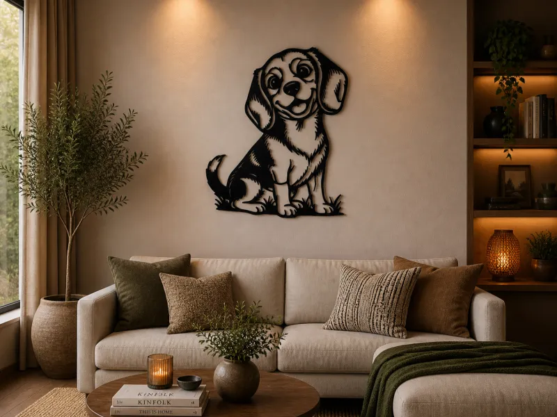 Cute Puppy Dog 2D Wall Art