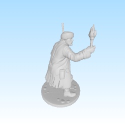 milician of 19th century, with torch-0