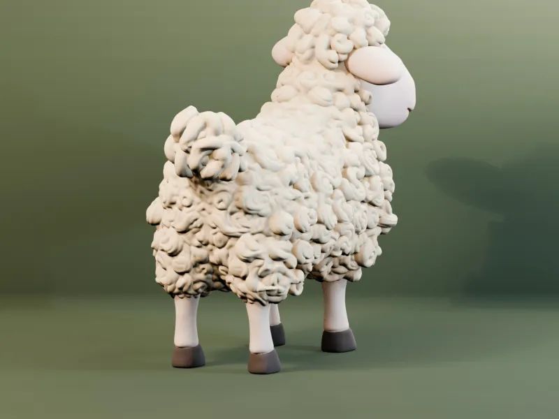 Curly Sheep - Printable STL