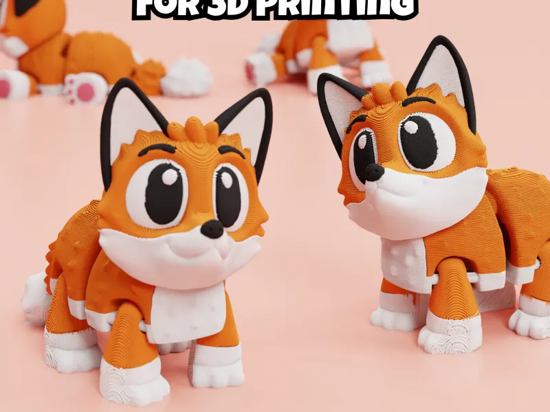 Gelede Vos 3D-printbestand: Flexi Fidget Speelgoed