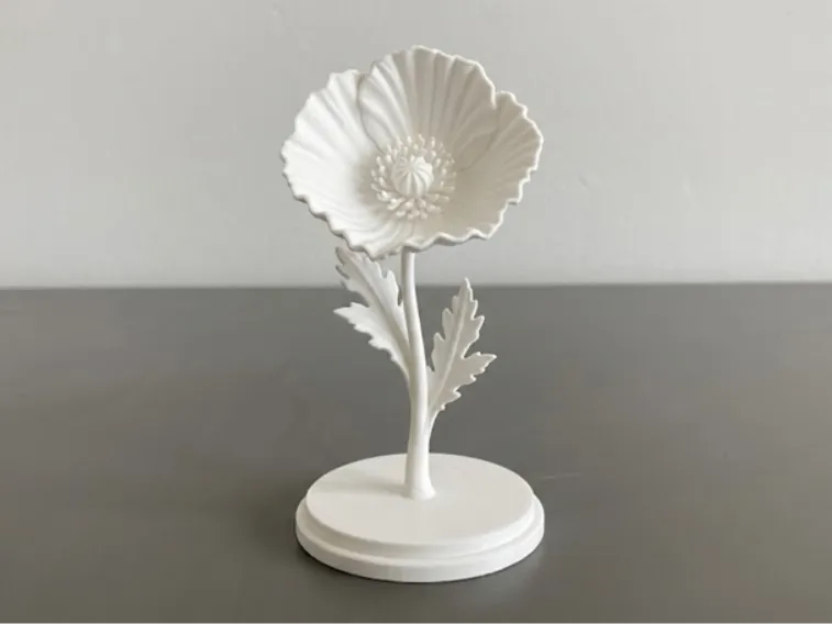 Poppy on Stand - Decorative Floral Model