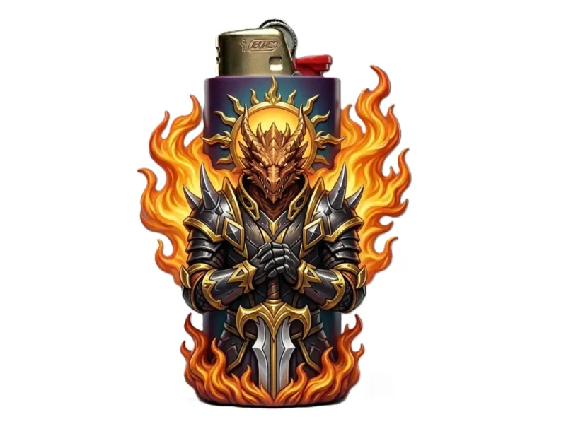 Custodia per accendino BIC J6 Cavaliere del Drago