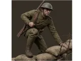 Soldat erster Weltkrieg in Angriffs Stellung-0