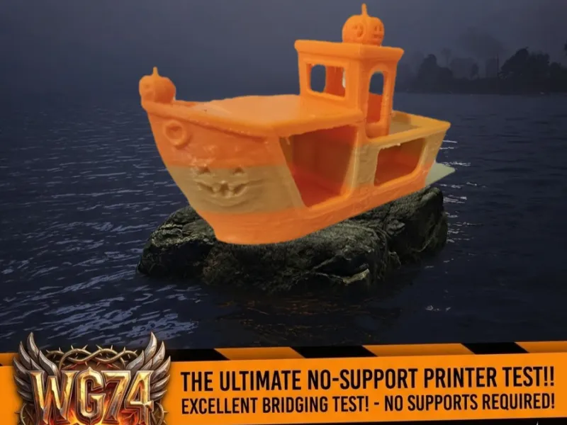 The Pumpkin Benchy Benchmark  (No-Support Bridging Test)