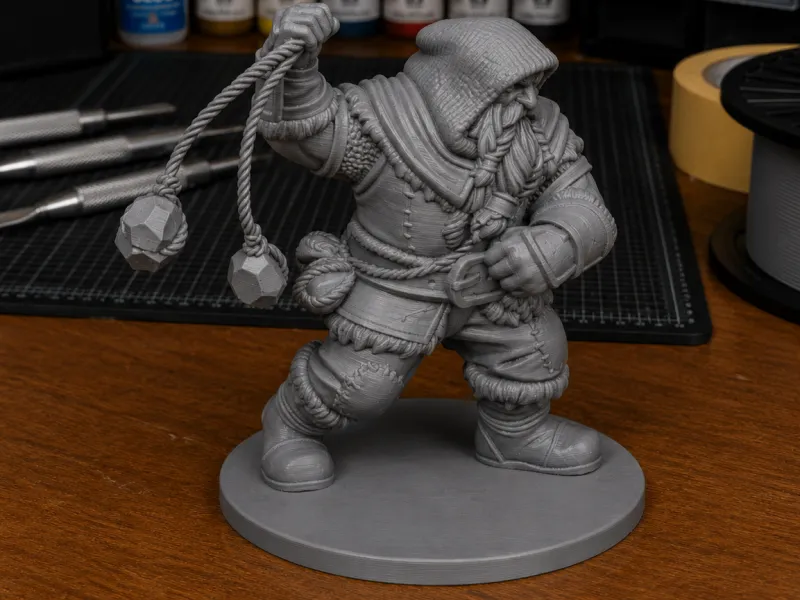 Lanceur de Rocher Nain pour DnD - Série Magique