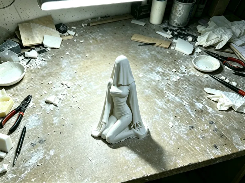 Nonne Fantôme · Décoration d'Aquarium · Ornement de Bureau · Sculpture Artistique · Figurine