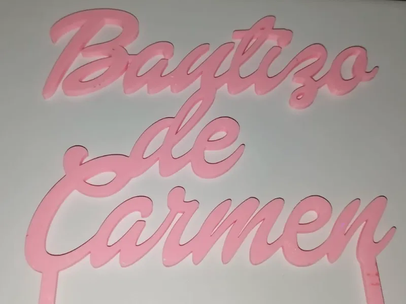 TOPPER TARTA bautizo carmen
