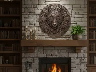 Celtic Wolf Wall Plaque