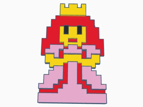 Peach from 1985 Nintendo Mario