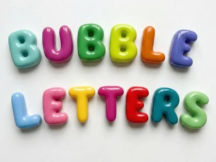 Bubble letters letras burbujas