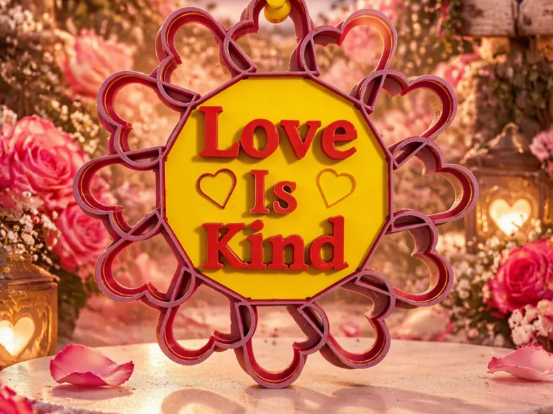 "Love Is Kind" Wall Art Display
