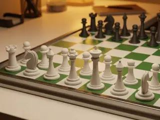Traditional Chess pieces and set