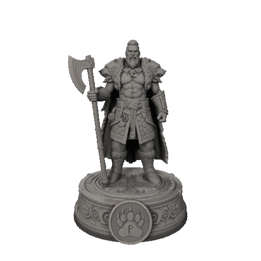 Barbarian Bear Clan Warrior with Axe-0