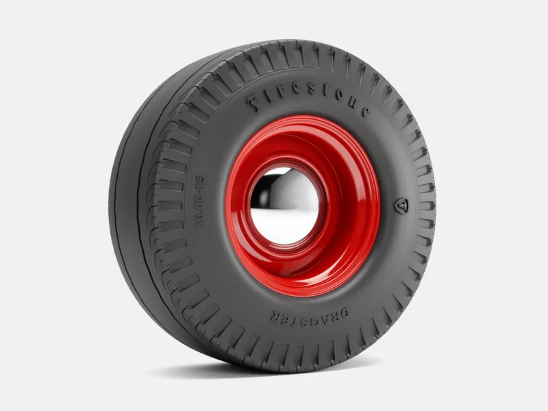 15x10 Smoothie Wheel, Firestone Dragster Slick