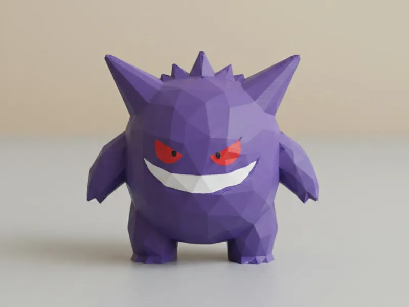 low-poly Gengar