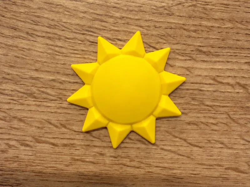 Porte-clés / badge Soleil low poly