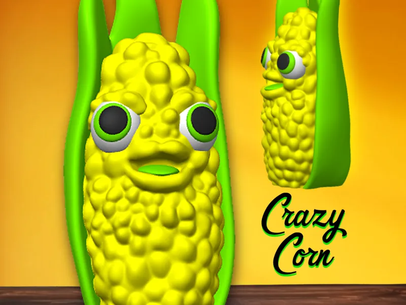 Crazy Corn Figurine Funny Fall Decor