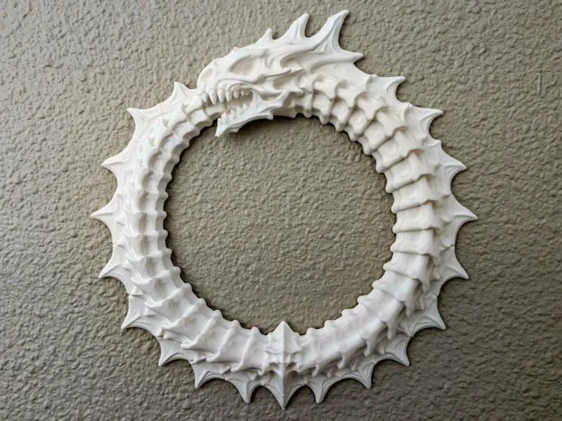 Bone Dragon Ouroboros - Dark Wall Decor