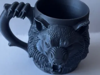 Wolf beverage cup decoration