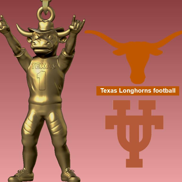 NCAA - Necklaces TEXAS LONGHORNS - Hanging Figurine