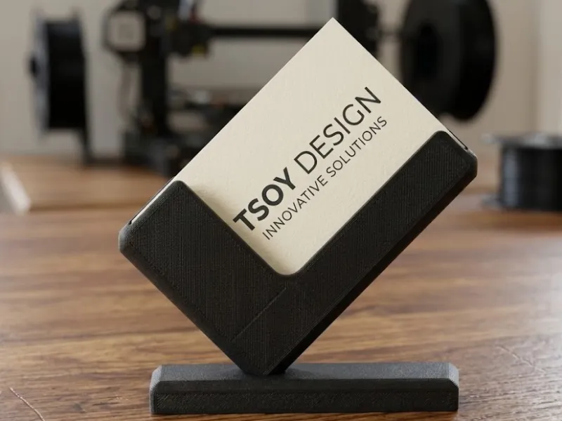 Suporte para Cartões de Visita em Forma de V - Suporte de Mesa Moderno