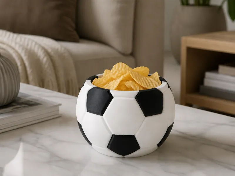 Bol à collations en forme de ballon de football - Bol de football pour chips