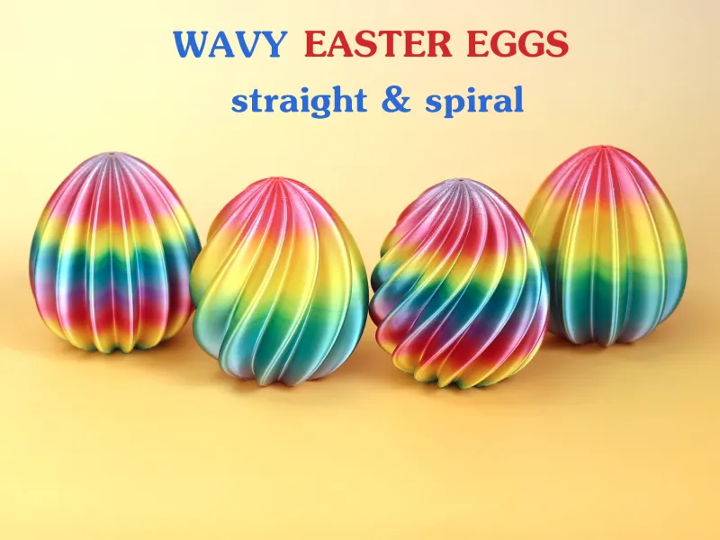 Wavy Easter Eggs