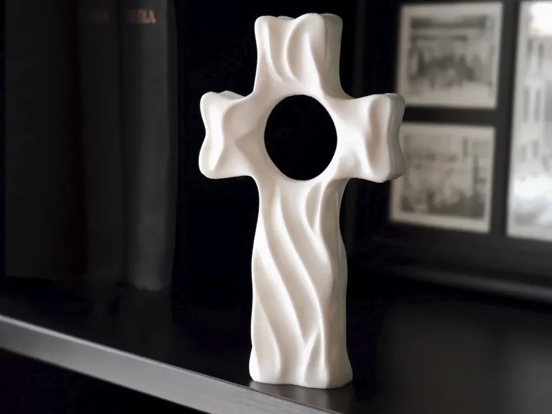 Modern Cross with decorative carvings