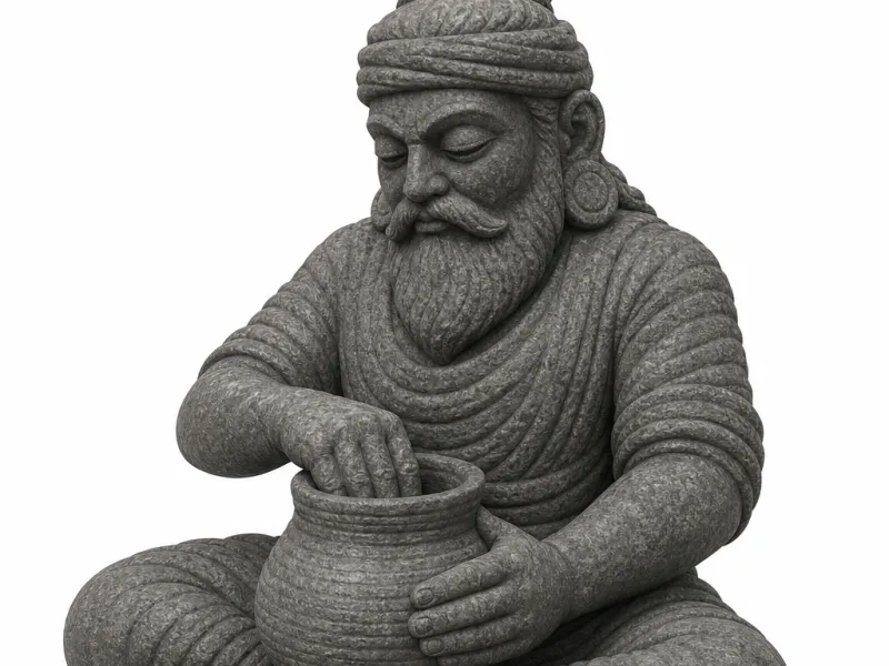陶艺师雕像