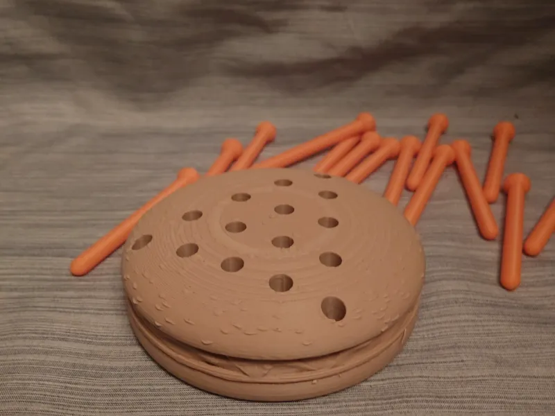 burger peg game with pegs