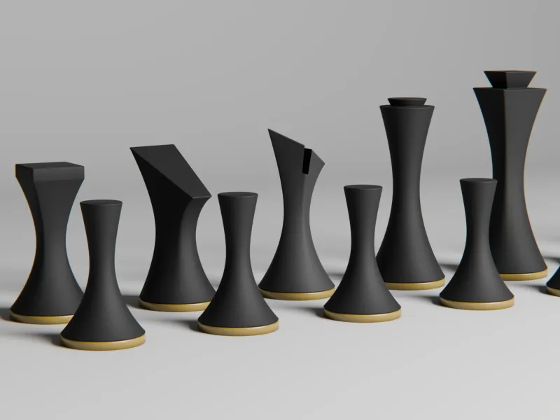 Minimalist chess pieces