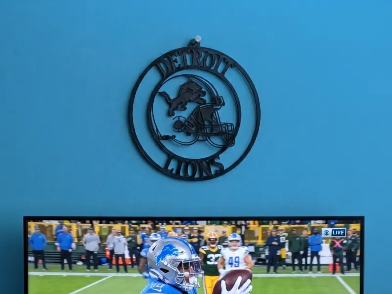 Detroit Lions Wandkunst - Heimdekoration - Sportgeschenk
