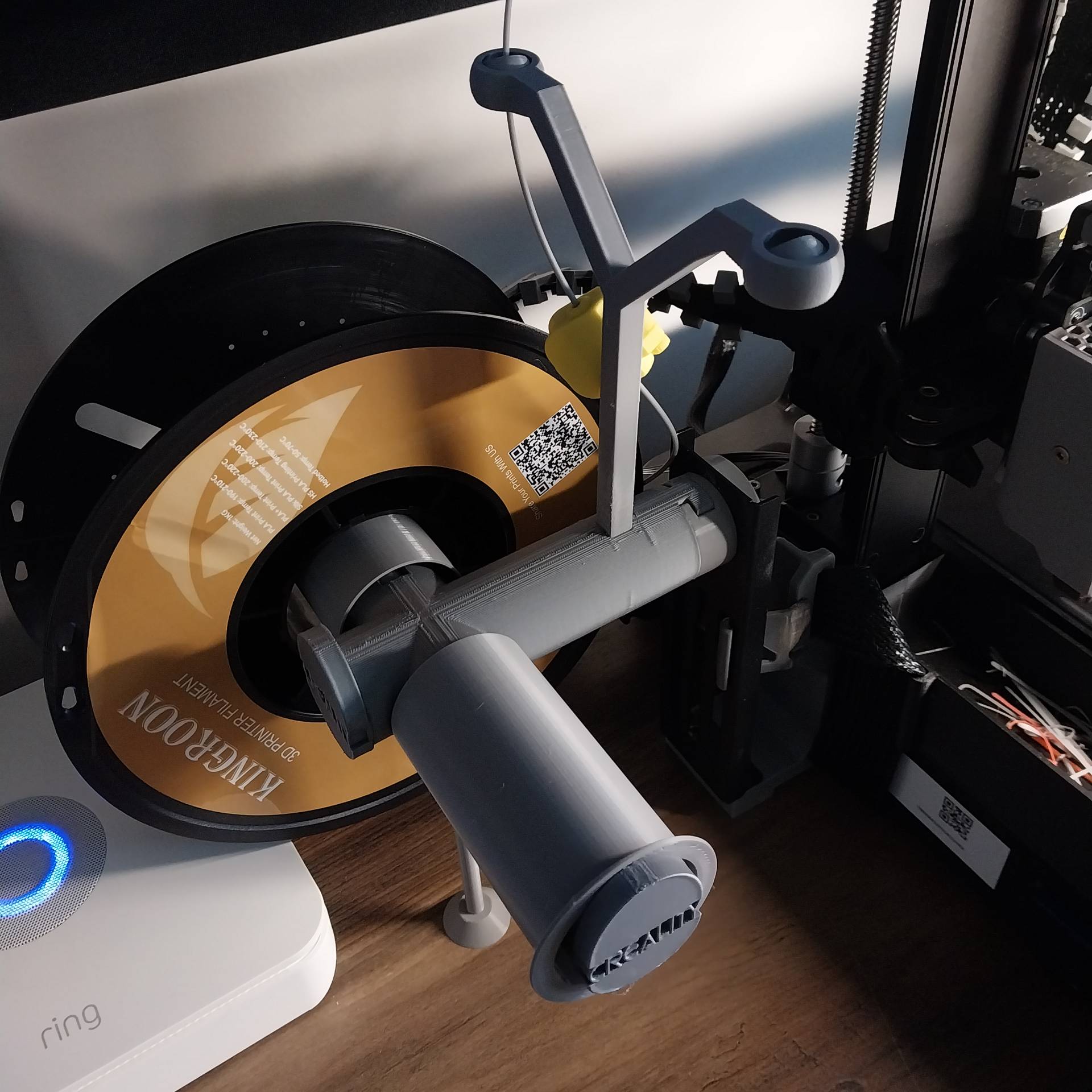 Dual Filament Support 3D Printer Files | 3MF File | easy remove dual filament spool holder ...