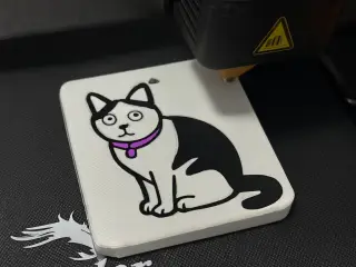 Llavero Gato Sentado (Multicolor-1 Cara)