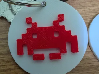 3D Space Invaders KeyChain Charm Set