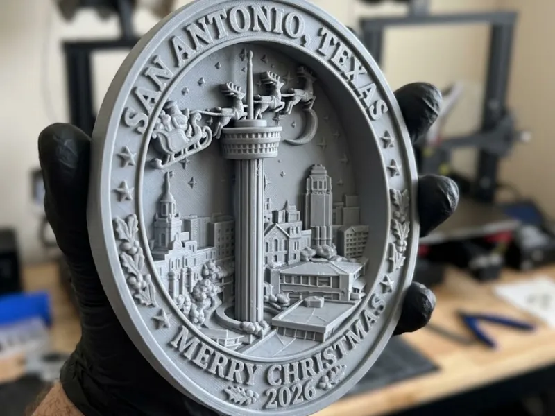 San Antonio Santa Ornament